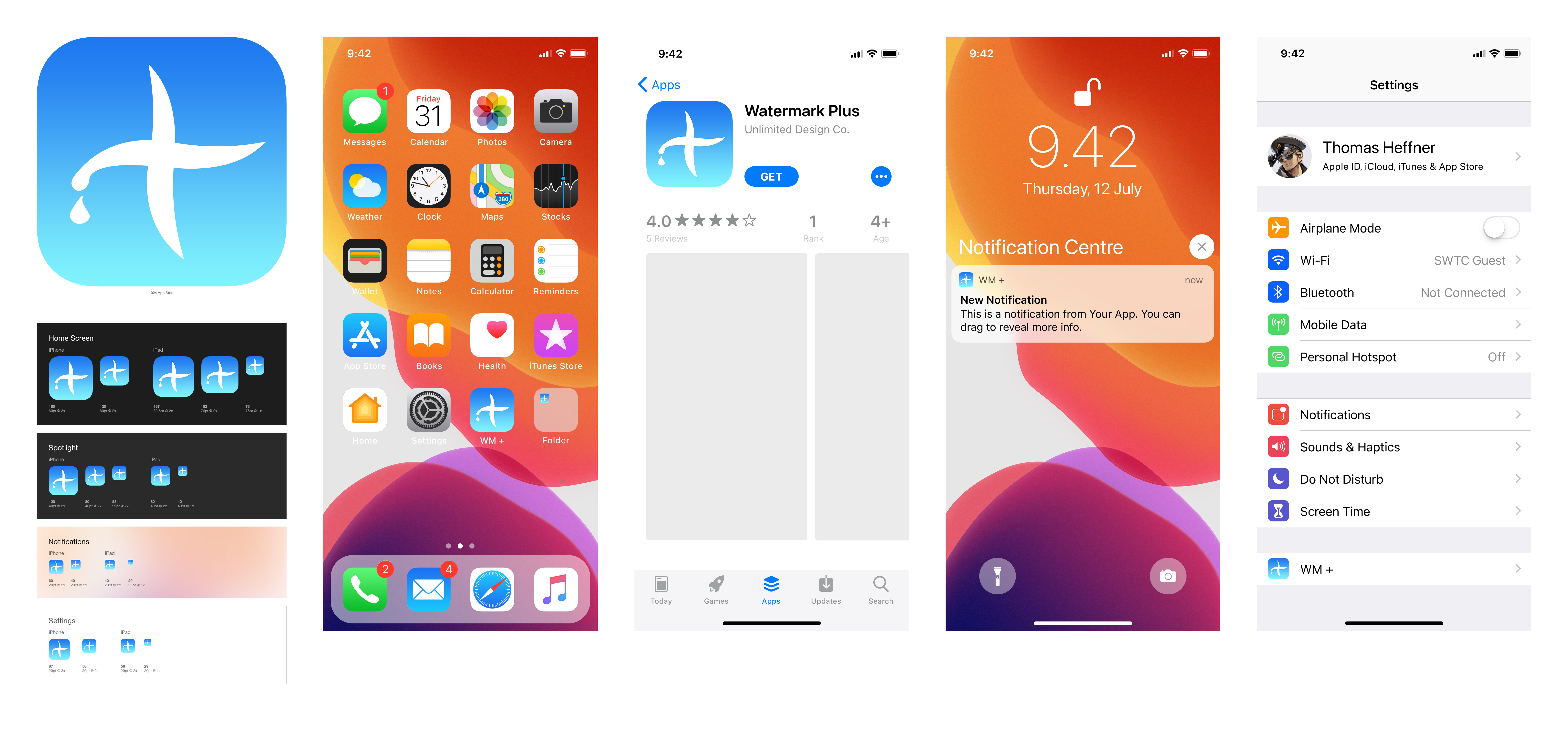 A mockup of an iOS app icon